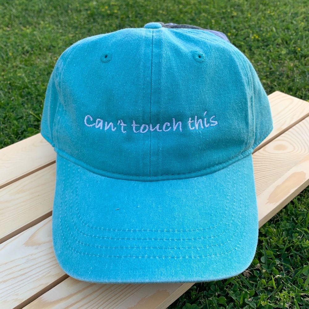 100% cotton custom made ‘can’t touch this’ dad cap